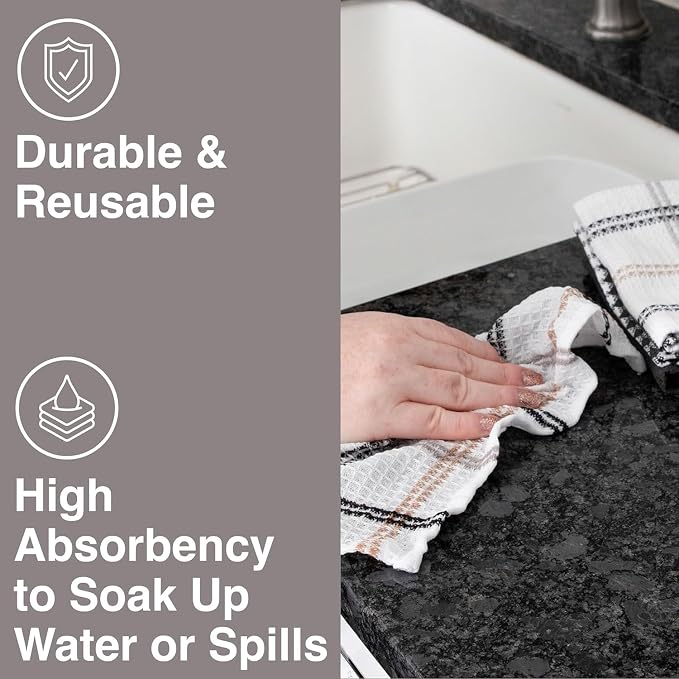 T-Fal Premium Waffle Dish Cloths: Highly Absorbent, Super Soft Long Lasting - Image 3