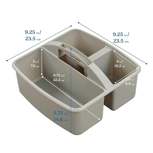 ECR4Kids 3-Compartment Small Plastic Caddy - Image 2