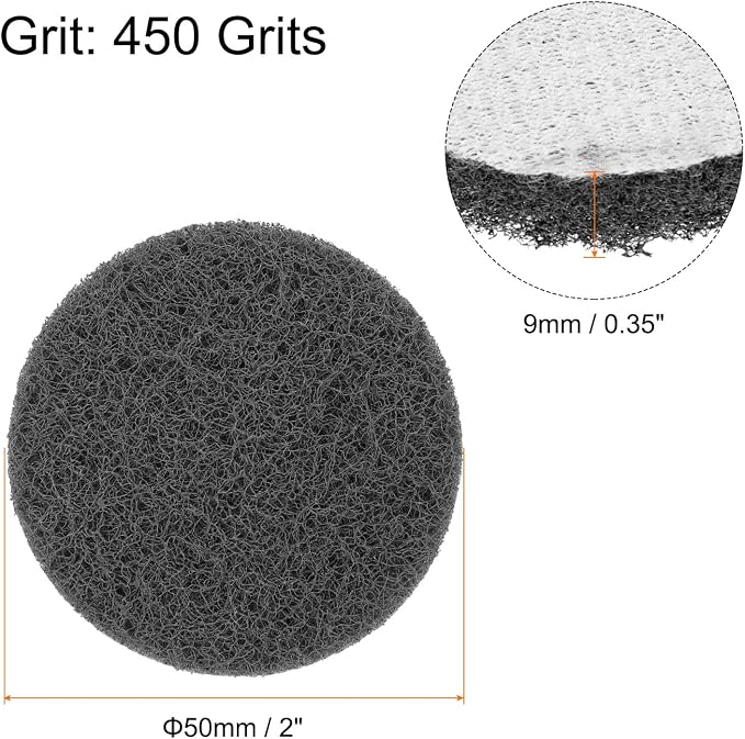 HARFINGTON 12pcs Scrubber Scouring Pads 800 Grits 2 Inch Drill Power Brush Hoop - Image 2