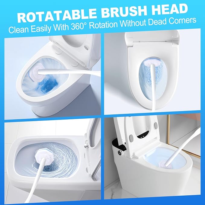100pcs Disposable Toilet Brush Replacement Head, Bathroom Cleaning, Disposable - Image 5