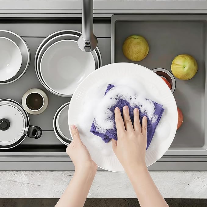 100% Cotton Waffle Weave Kitchen Dish Cloths, 6 Colors - Image 5