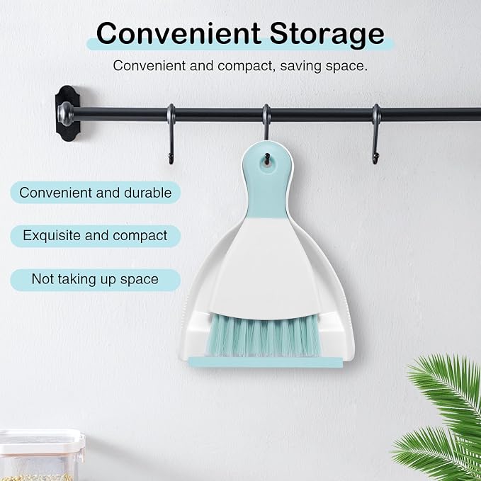 NACENA Mini Dustpan and Brush Set 2 Pack, Small Broom and Dustpan Set Dust Pan - Image 5