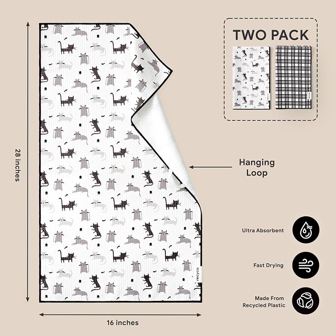 RECYCO Waffle Kitchen Towel Set of 2 - Image 2