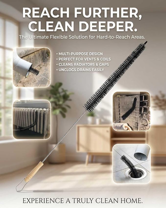 Dryer Vent Cleaning Brush Lint Cleaner Remover, Bendable Dust Pet Hair Gap Home - Image 7