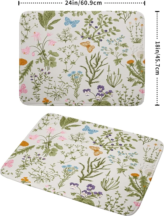 Wild Flowers Herbs Dish Drying Mat - Image 2