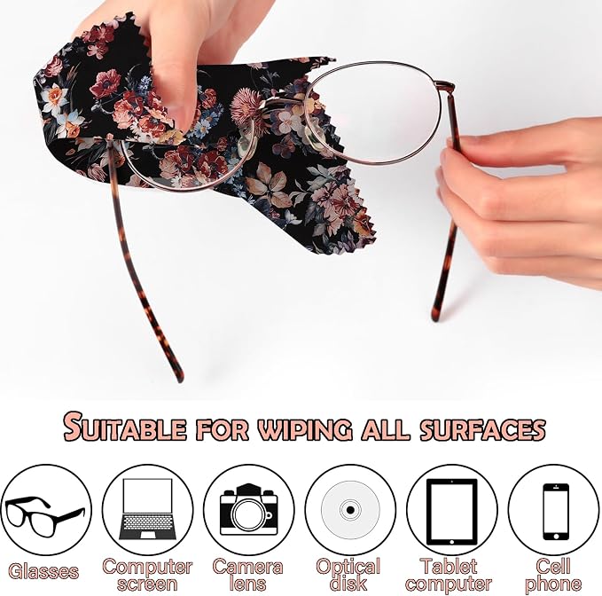 6 PCS Glasses Cleaning Cloth Eyeglass Cleaning Cloth Lens Eyeglasses Microfiber - Image 3
