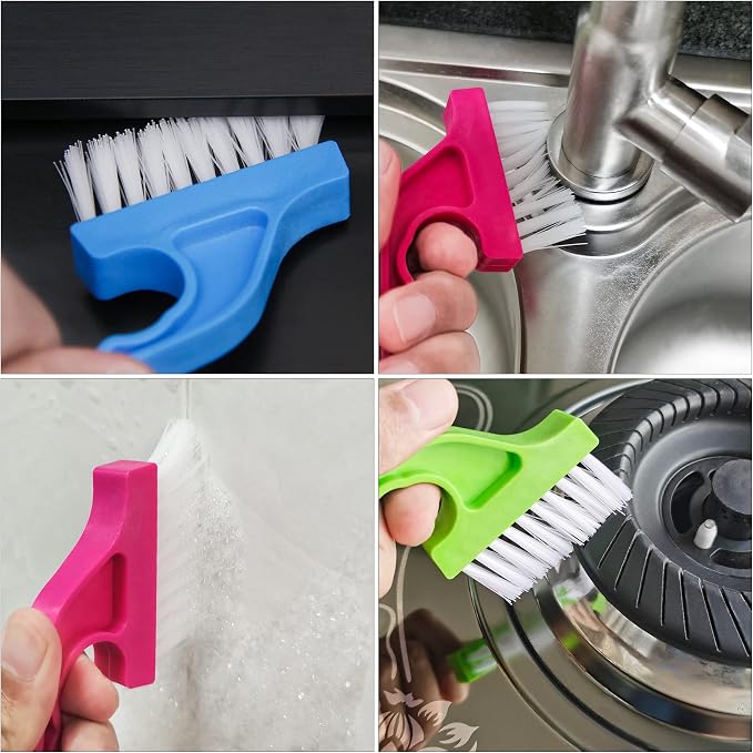 Window Track & Gap Cleaning Brush Set, 5 Pack Crevice and Groove Cleaner - Image 7