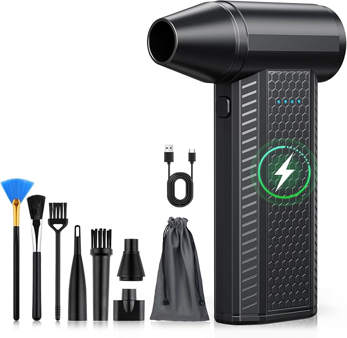 Compressed Air Duster kit-Blower-pc Duster Electric-130000RPM- Replace by UnderwaterFishingCamera
