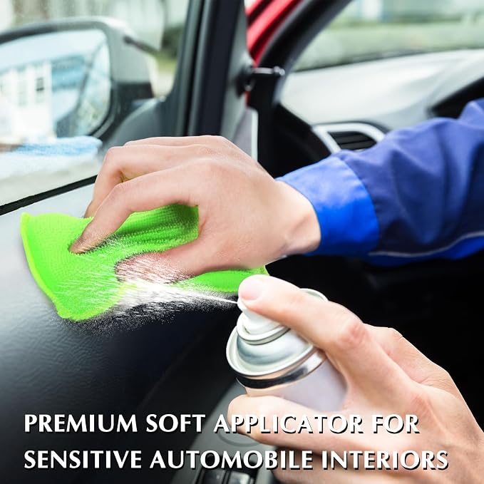 Mudder 12 Pcs Car Interior Scrubbing Sponge 5'' x 3'' Fiber Car Wax Applicator - Image 6