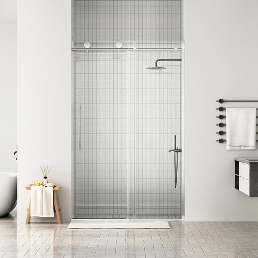WinZo Frameless Shower Door 44-48 in W x 75 in H, Sliding Shower Door - Image 2