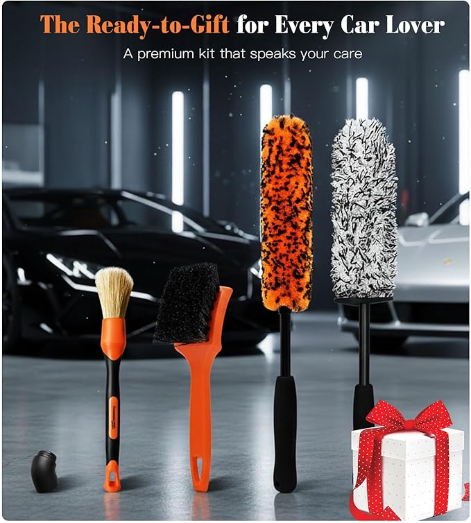 YeewayVeh 4PCS Car Wheel Brush Kit, Microfiber Wheel Cleaner Brush - Image 6