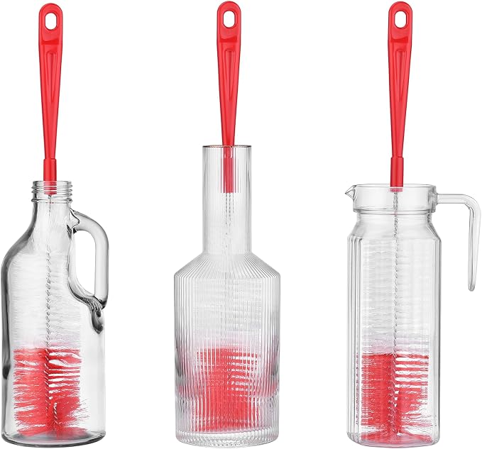 ALINK 16 inch Extra Long Red Bottle Cleaning Brush Cleaner - Image 6