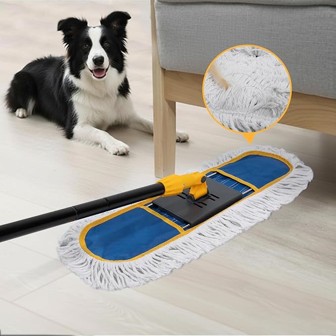 24" Dust Mop for Floor Cleaning, Large Areas Dry & Wet Mop - Image 4