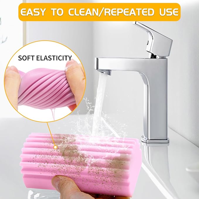 COBETE Damp Clean Duster Sponge, Reusable Damp Dusting Sponge Household Cleaning - Image 4