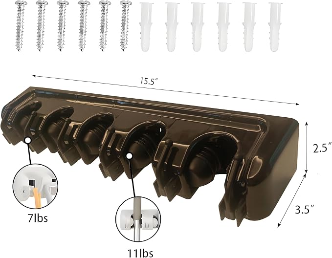 C-CHAIN Mop and Broom Holder, 5 Position - Image 2