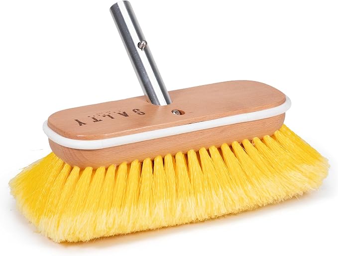Salty Captain Soft Bristle Boat Deck Brush – Gentle Cleaning by SaltyCaptain