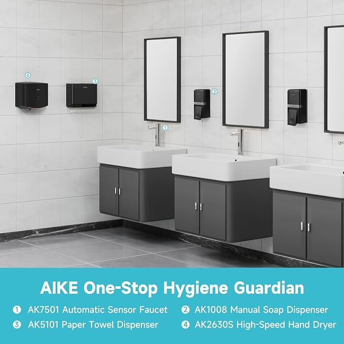 AIKE Wall Mount Liquid Soap Dispenser, 27oz Large Capacity - Image 6
