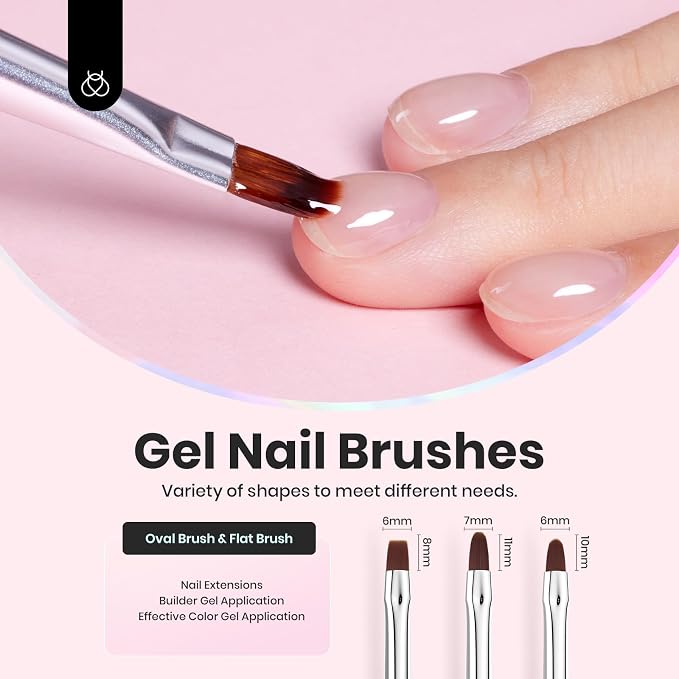 Beetles Nail Art Brushes Set, Fingernail Art Design Pens, Wood Alloy Handle - Image 3