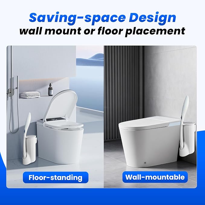 2 Packs Toilet Wand Caddy Holder, Disposable Brush Kit, Stand Toilet Cleaning - Image 4