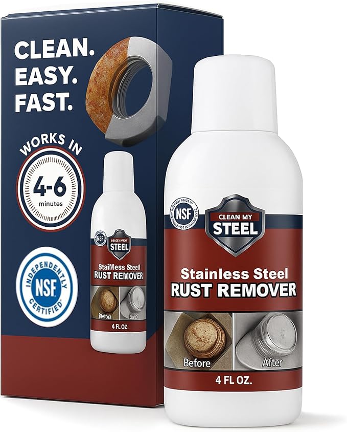 Stainless Steel Rust Remover and Stain Cleaner | NSF Approved | Non-Toxic & by CleanMySteel