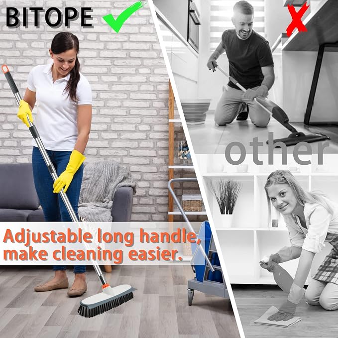 Heavy Duty Floor Scrub Brush and Grout Cleaner Tool - Image 3