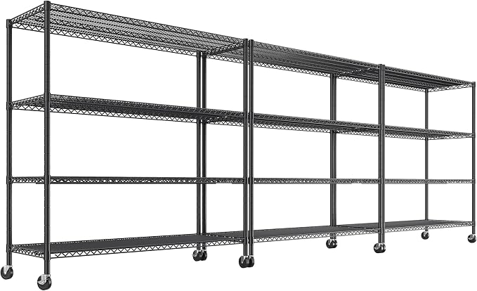 REIBII 55.5''W Storage Shelves 2500LBS Wire Shelving Unit by REIBII
