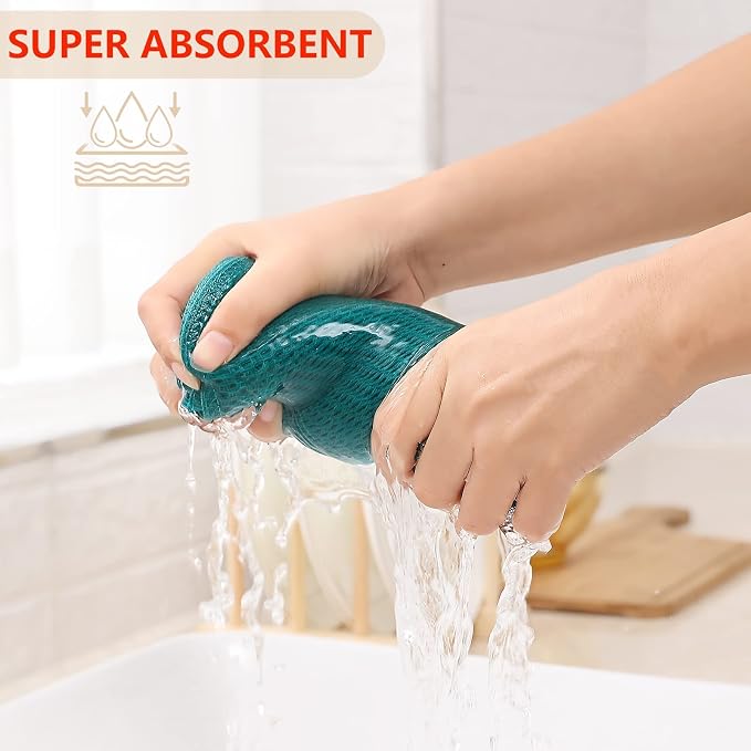 Kitinjoy 100% Cotton Waffle Weave Kitchen Hand Towels - Image 3
