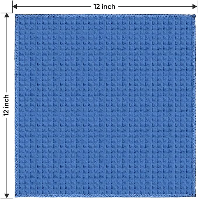 HOMEXCEL Waffle Weave Microfiber Towel, 10 Pack Lint Free Cleaning Rags - Image 8