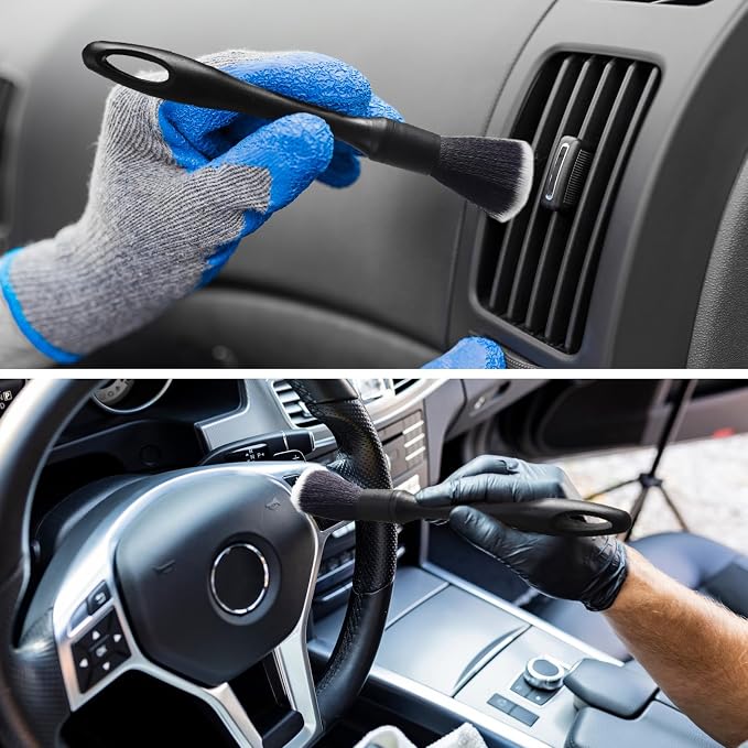 NIKCOSMK 3PCS Wheel Brush Kit for Cleaning Wheel and Tire, Wheel and Rim Brush - Image 5
