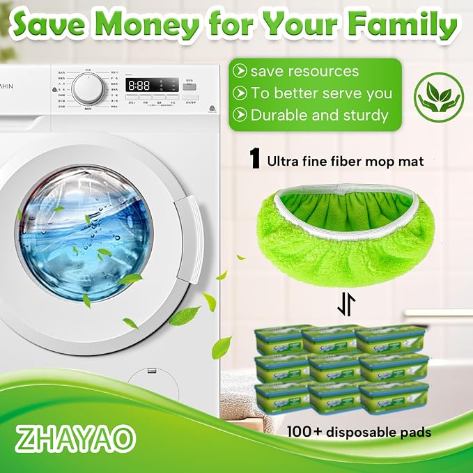 3 Pack Reusable Microfiber Mop Pads - Image 4