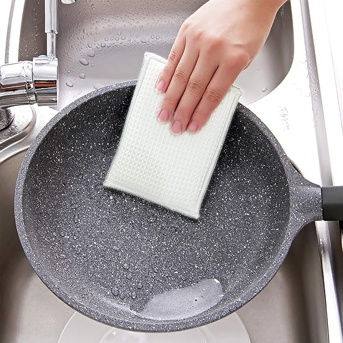 Natural Bamboo Sponges Kitchen Cleaning Sponges Dish Sponges Reusable Dish - Image 4
