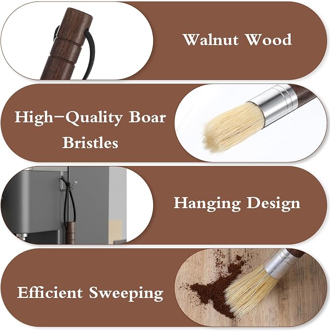 2 Pack Coffee Grinder Cleaning Brush, Espresso Machine Cleaning Brush - Image 3