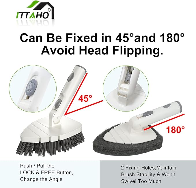 ITTAHO Tile Tub Scrubber Brush - Image 4