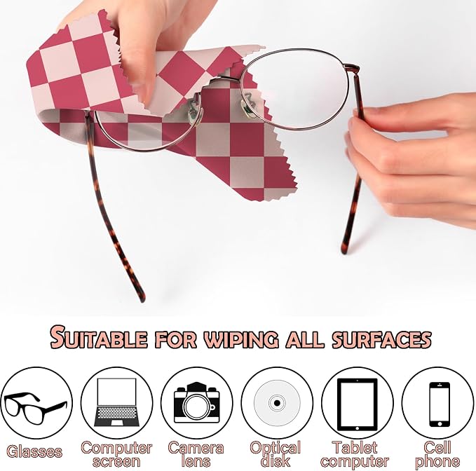 6 PCS Glasses Cleaning Cloth Eyeglass Cleaning Cloth Lens Eyeglasses Microfiber - Image 3