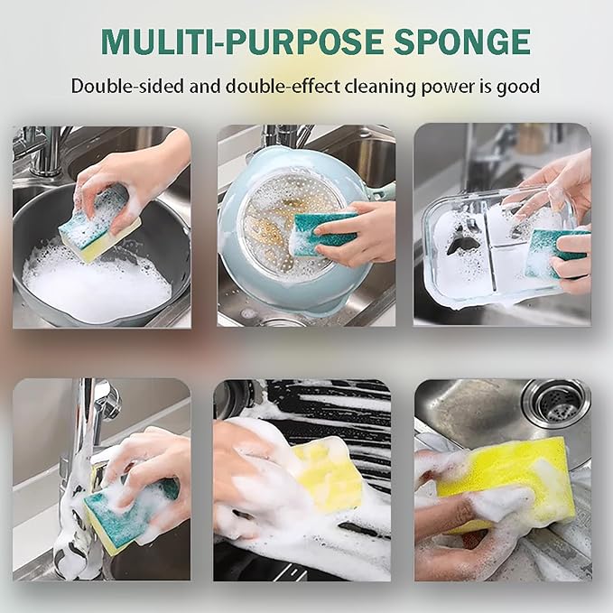 Sponges Kitchen 16 Count, Heavy Duty Scrub Sponges - Image 7