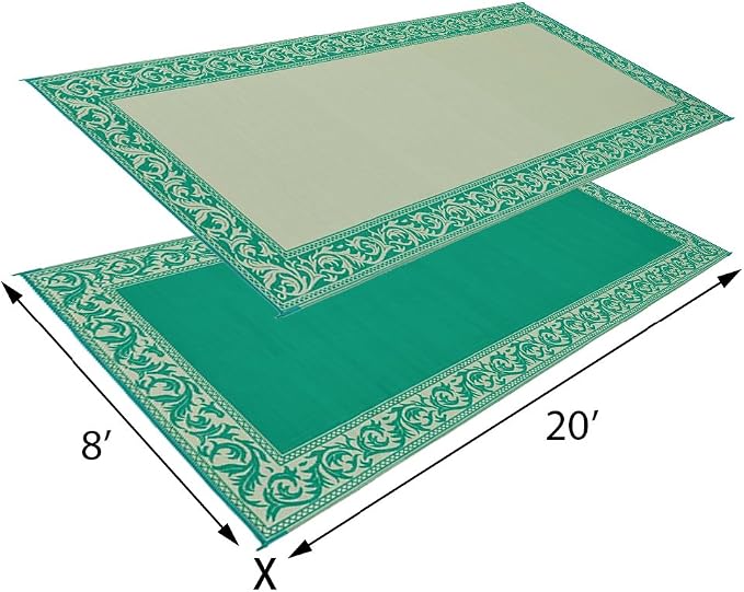 Stylish Camping Ming's Mark RC4 Reversible Classical Patio Mat - Image 2