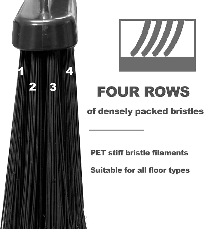 Four-Section Rod Long-Handled Broom, Heavy-Duty Broom, Angle Broom - Image 5