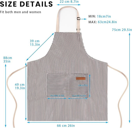 BeLuyi 2 Pack Adjustable Bib Apron - Image 2