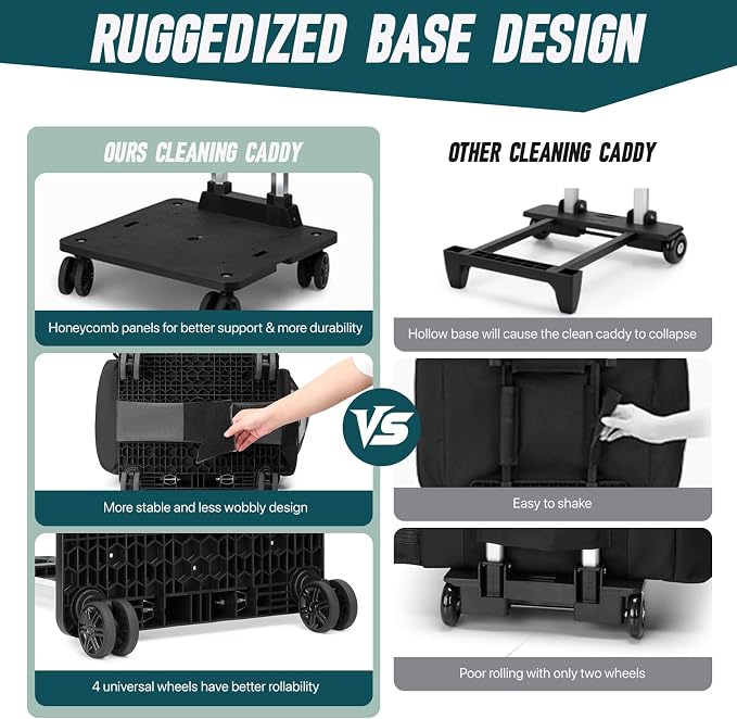 Large Rolling Cleaning Caddy Bag - Image 4