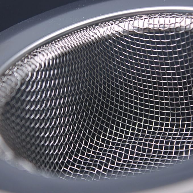 2 Pcs Stainless Steel Kitchen Mesh Silver Sink Strainer Large Wide Rim 4.5" - Image 6