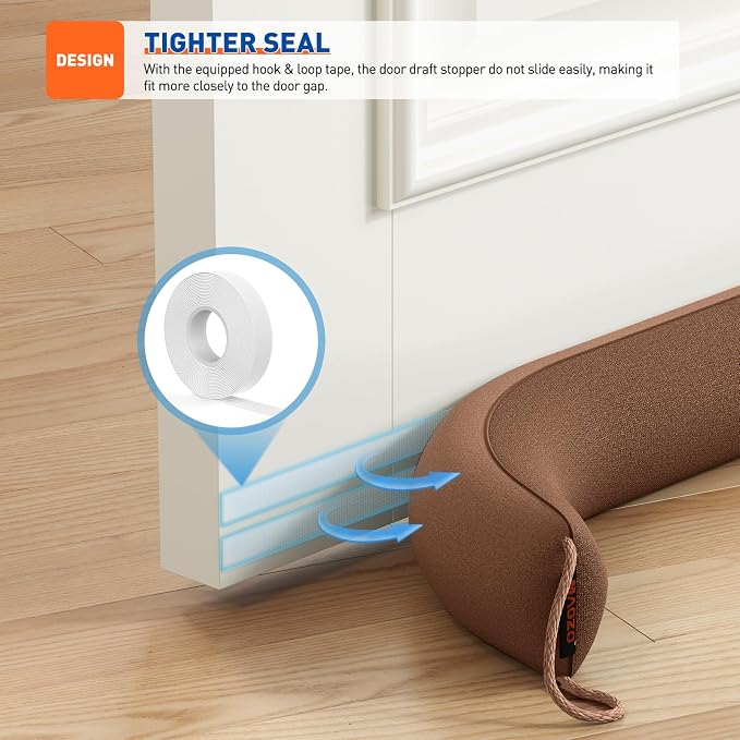 MAGZO Door Draft Stopper, 32 Inch Under Door Draft Blocker Noise Stopper - Image 6