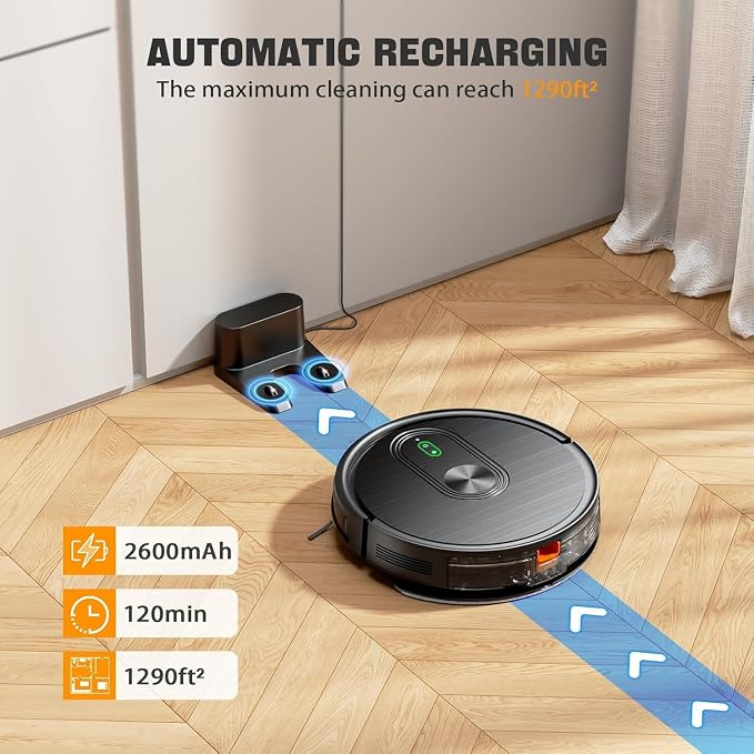 Robot Vacuum and Mop Combo, 2 in 1 Vacuuming & Mopping Robot - Image 5