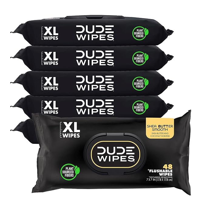 DUDE Wipes Shea BUTTer Flushable Wipes by DudeWipes