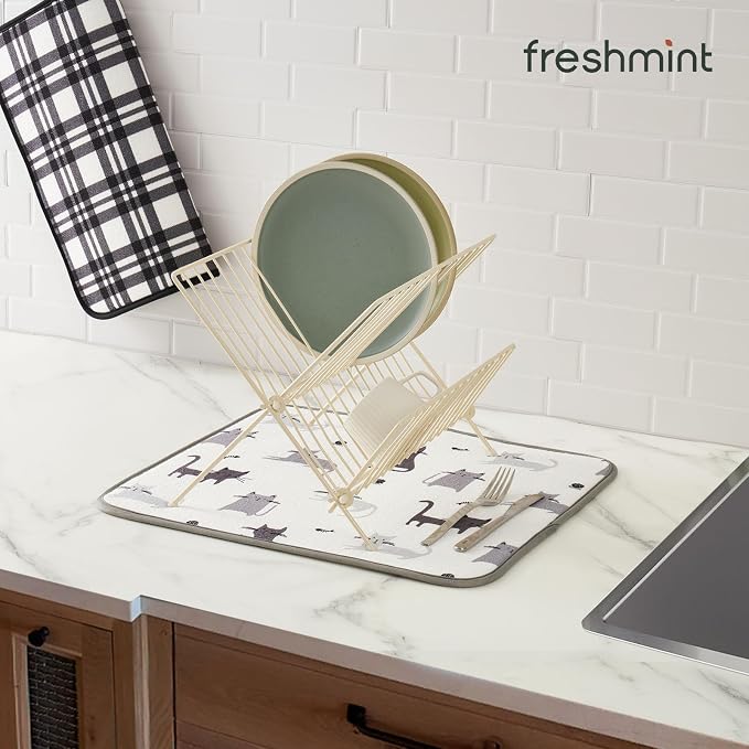 FRESHMINT Printed Dish Drying Mat Set - Image 5