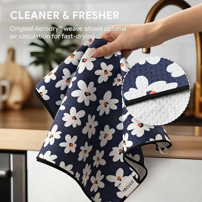 RECYCO Waffle Kitchen Towel Set of 2 - Image 5
