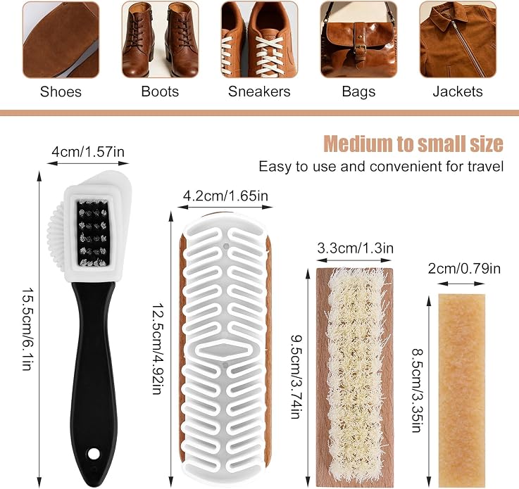 4pcs Suede Shoe Cleaning Kit, 3 Suede Shoe Brushes Cleaner Kit - Image 2