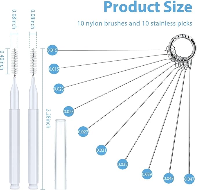 Multisize Shower Head Cleaner Tool, Shower Head Cleaning Brush Picks - Image 2
