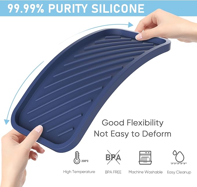 EG-SIPRO Silicone Sink Organizer Tray, 8 Colors, Dishwashing Accessories - Image 3