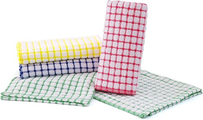 Kitinjoy Cotton 8 Pack Terry Kitchen Dish Cloths, 12 x 12 Inches Super Soft and - Image 9