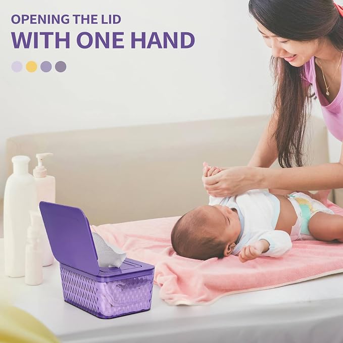 Wipes Dispenser, One-Handed Operation Wipe Holder - Image 4